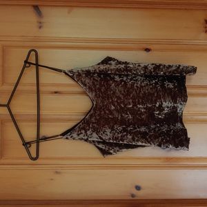 Simons velvet crop cami